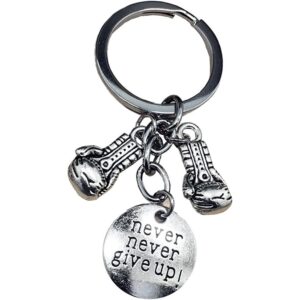 Portachiavi NEVER GIVE UP boxing pugilato gadget - Kombatnet