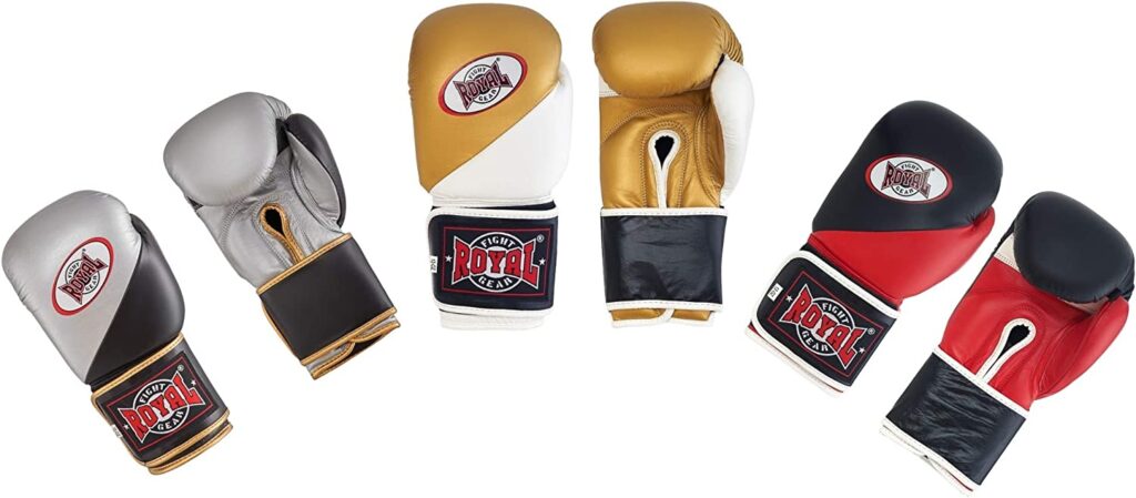 Guantoni da boxe pugilato kickboxing muay thai in pelle Royal Fight Gear vari colori - Kombatnet