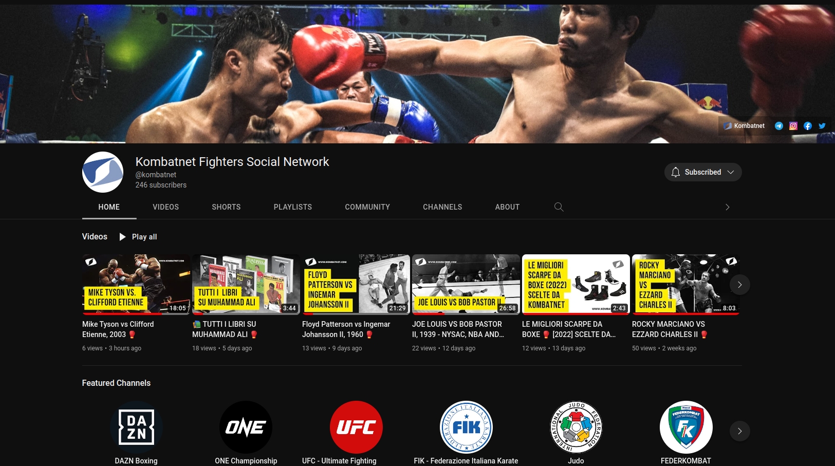 Kombatnet lancia il suo canale Youtube per fighter, dedicato alle arti marziali ed agli sport da combattimento