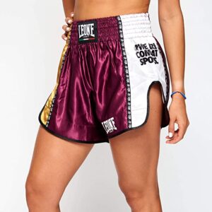 LEONE 1947 Pantaloncino Kick Thai Donna Training AB760 Viola - Kombatnet