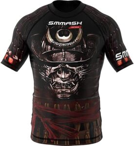 SMMASH Rashguard Uomo Manica Corta, Maglietta a Compressione MMA Krav Maga BJJ Grappling Running Palestra Traspirante Leggero Maglia Tecnica Materiale Antibatterico - Kombatnet

