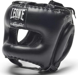 Caschetto da boxe in pelle Leone 1947 con barra - Kombatnet