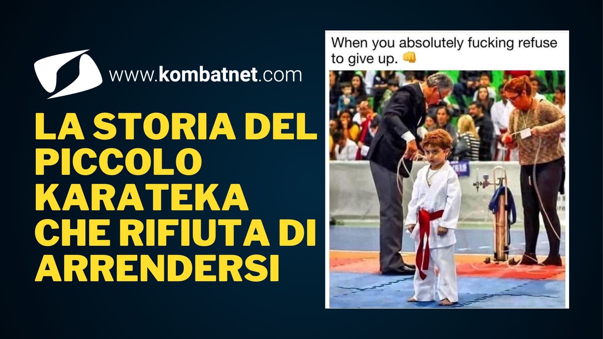La storia di Miguel Santos Perez, il piccolo karateka che rifiuta di arrendersi