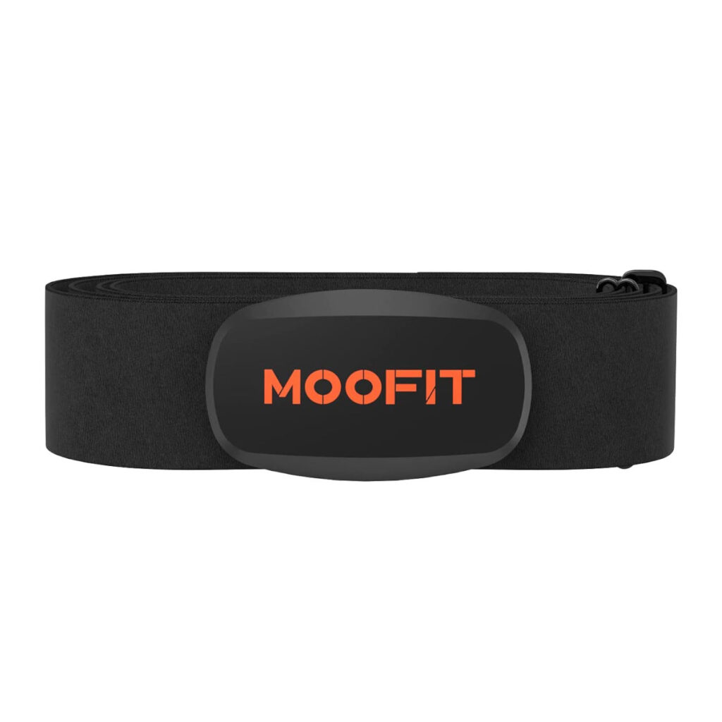 Fascia toracica MOOFIT HR6 per cardiofrequenzimetro con sensore HR impermeabile IP67, Bluetooth/ANT+, realtime, per iOS/Android