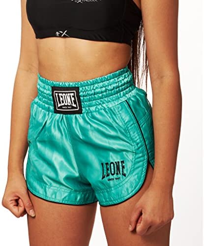 Shorts da donna Leone 1947 per Kickboxing e Muay Thai verde acqua - Kombatnet