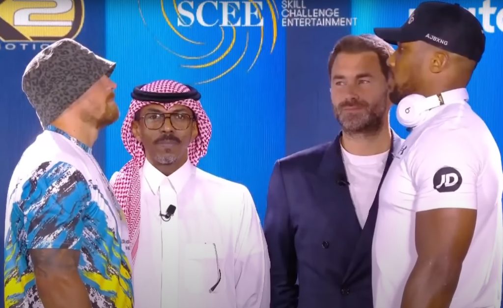 Face to face tra Anthony Joshua ed Oleksandr Usyk per il rematch in Arabia Saudita del 20 agosto 2022