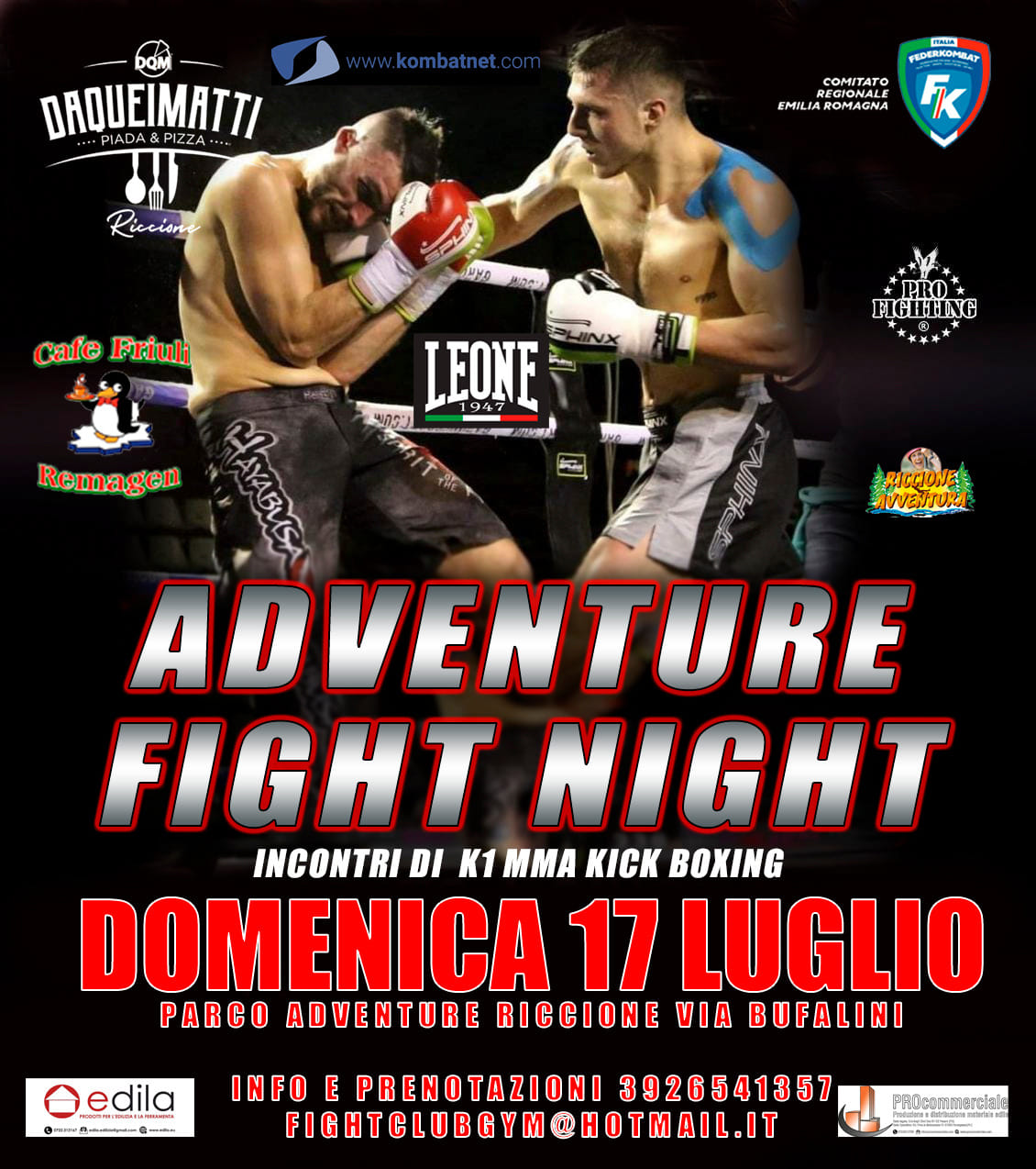 Kombatnet all'Adventure Fight Night di Riccione