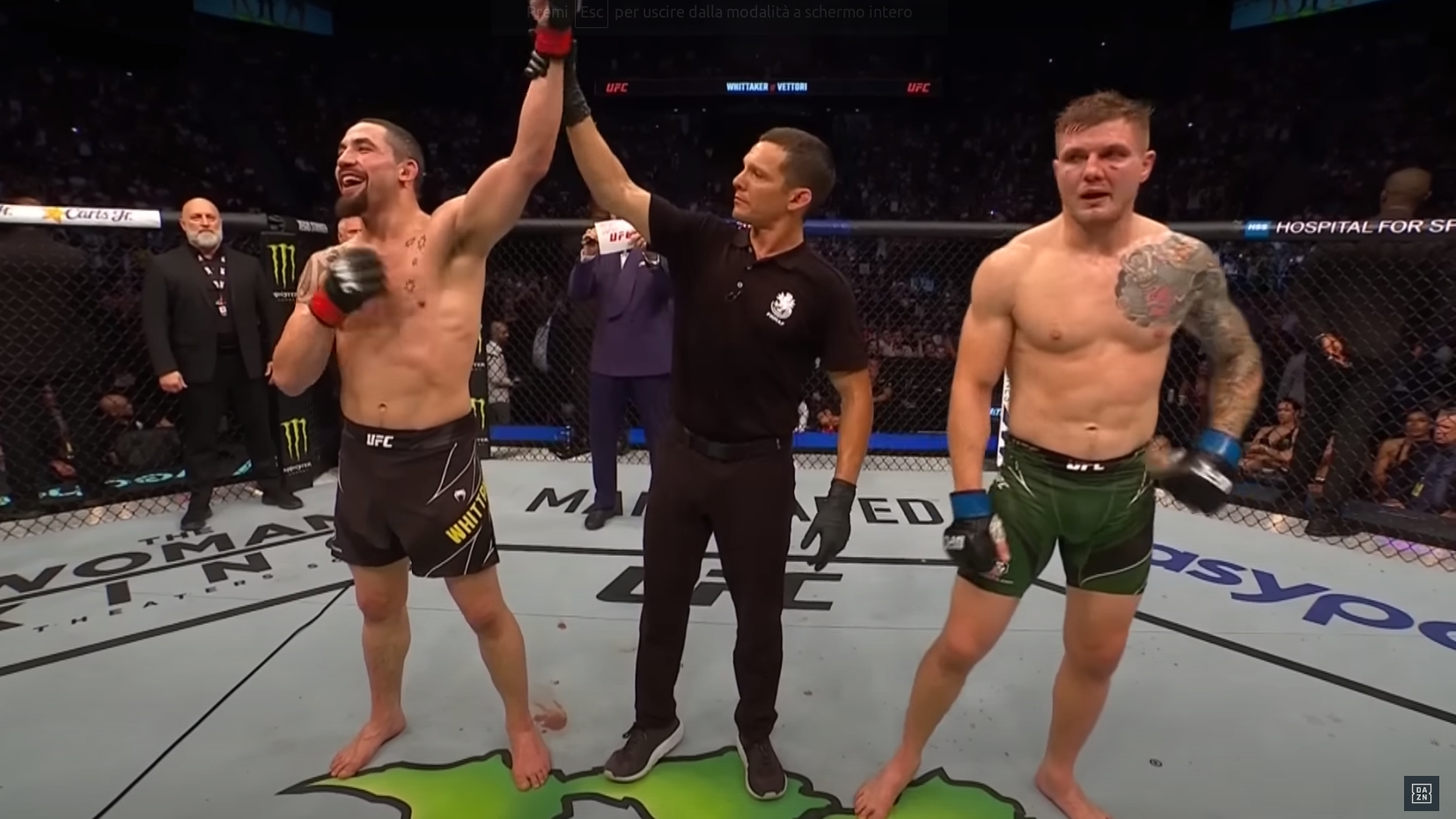 Brutta serata per le MMA italiane: Vettori perde contro Whittaker e Di Chirico perde contro Kopylov all’UFC Fight Night di Parigi