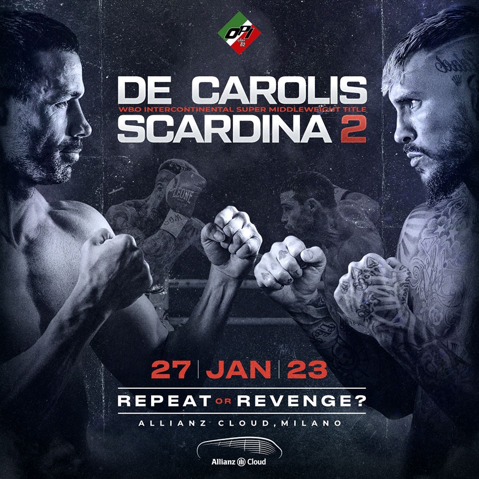 De Carolis VS Scardina II: il rematch è ufficiale