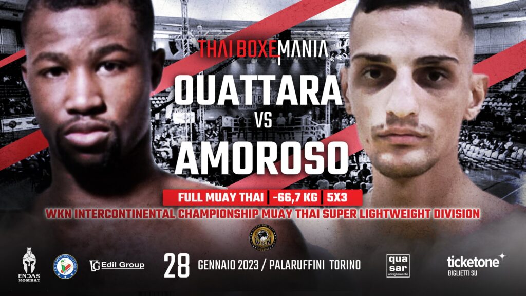 Quattara vs Amoroso Full Muay Thai WKN Intercontinental Championship Muay Thai - Kombatnet