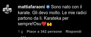 Il commento di Mattia Faraoni alla risposta di Luigi Busà a Fedez