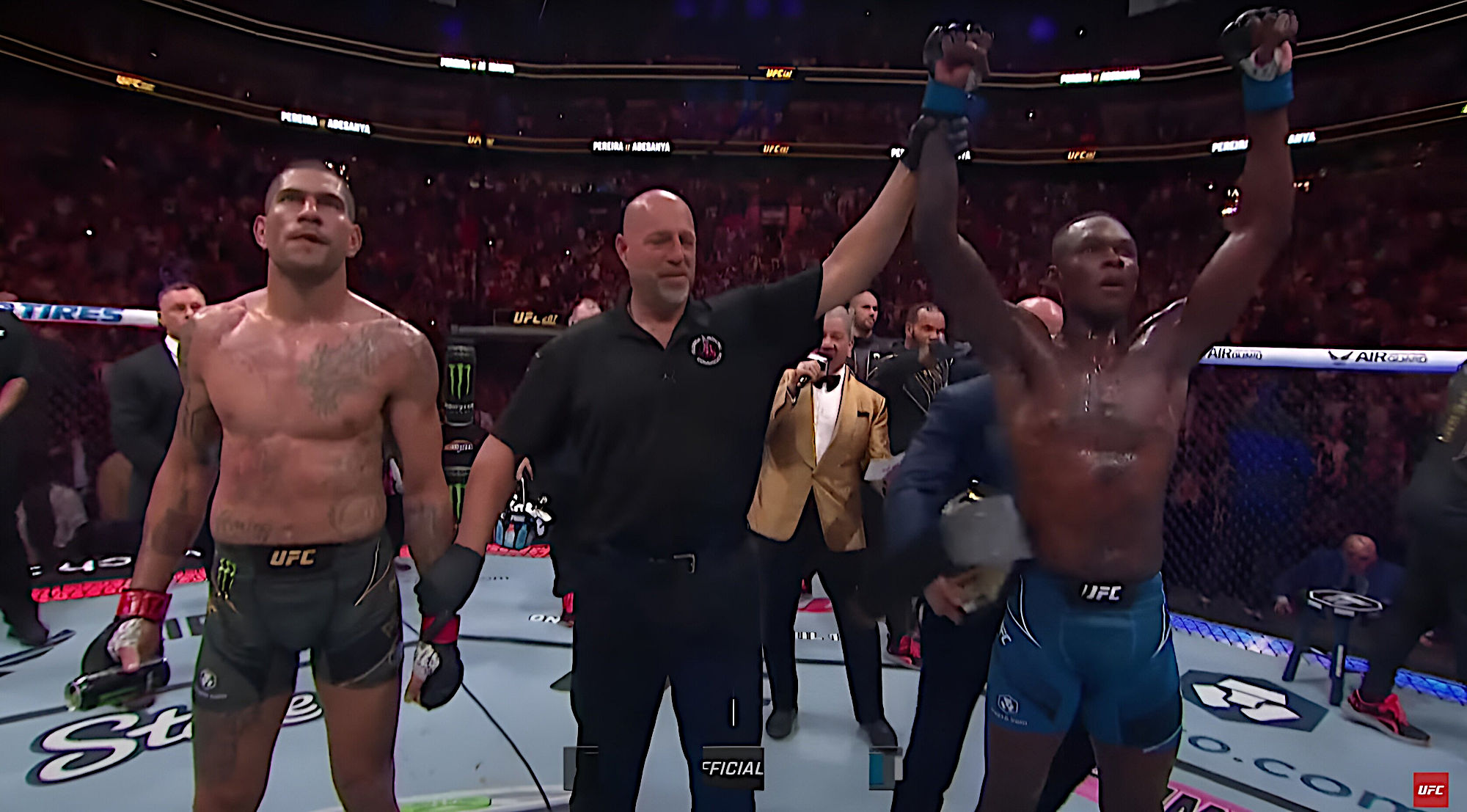 Israel Adesanya batte Alex Pereira per KO ad UFC 287