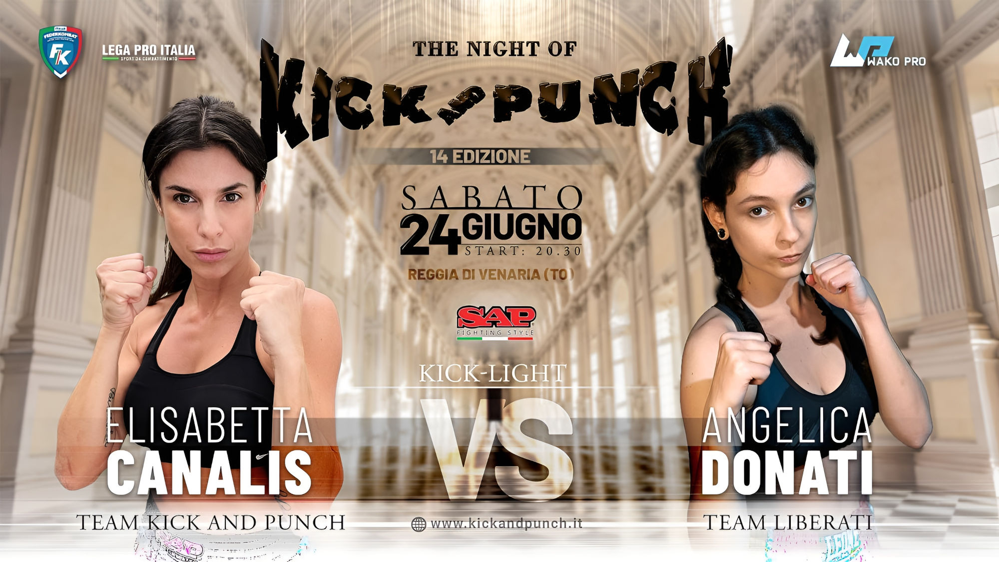 Elisabetta Canalis torna sul ring contro Angelica Donati al The Night of Kick and Punch