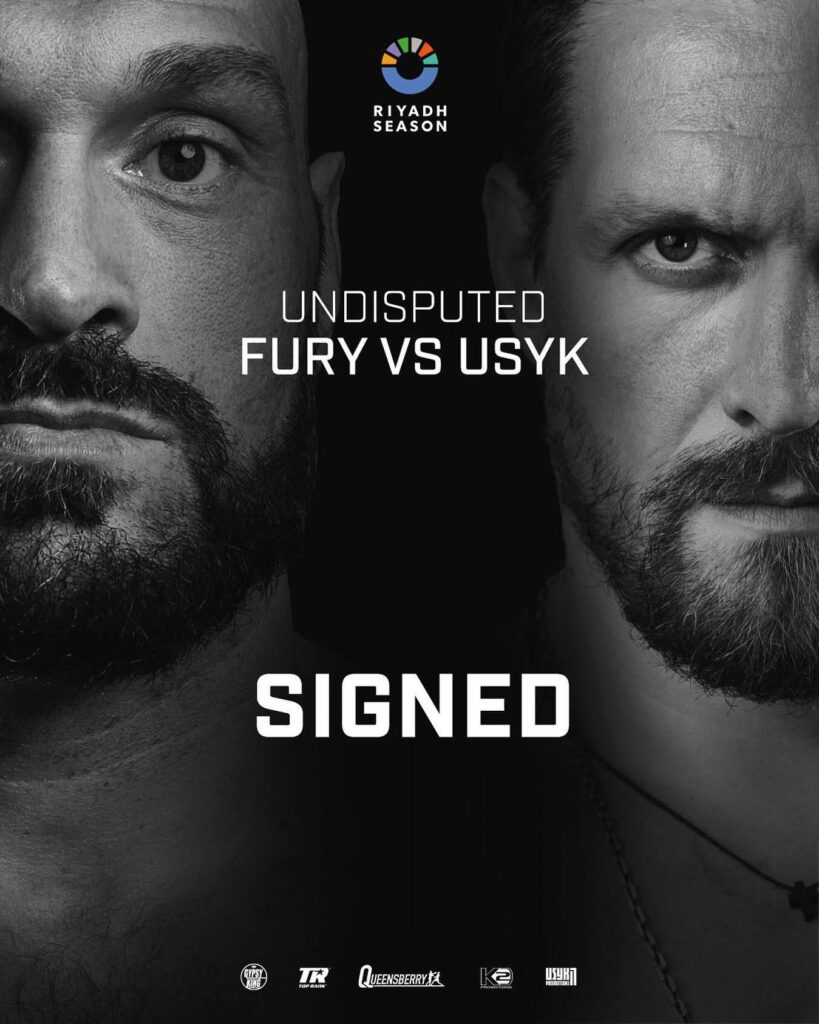 Locandina Fury vs Usyk Riyadh Season SIGNED - Kombatnet