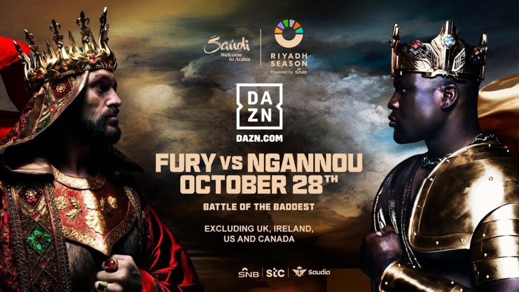 Live Streaming Tyson Fury vs Francis Ngannou - Guarda su DAZN - 28 ottobre - Battle of the Baddest - Kombatnet