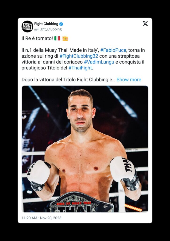 Fabio Puce Vincitore Fight Clubbing 32 - Kombatnet