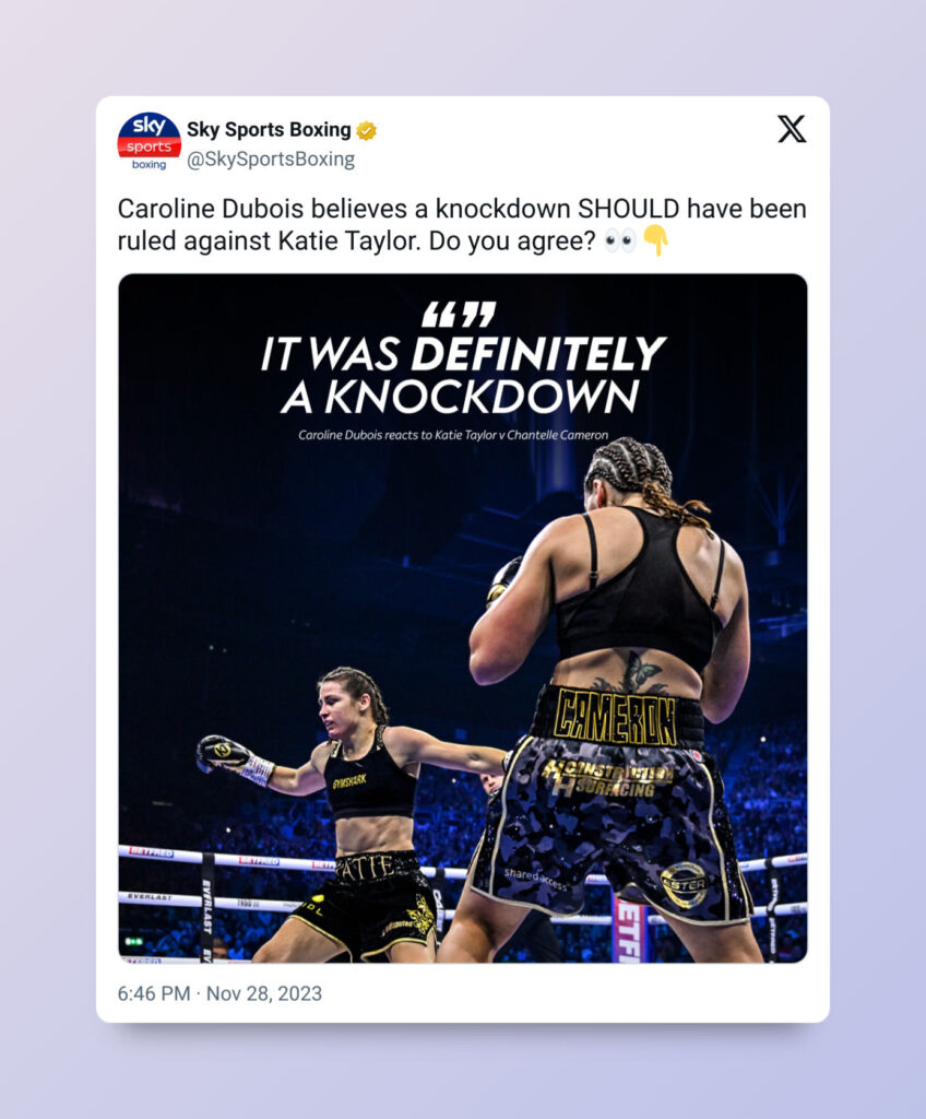Caroline Dubois pensa che Katie Taylor sia stata graziata di un conteggio arbitrale da Roberto Ramirez Jr nel match contro Chantelle Cameron - Kombatnet