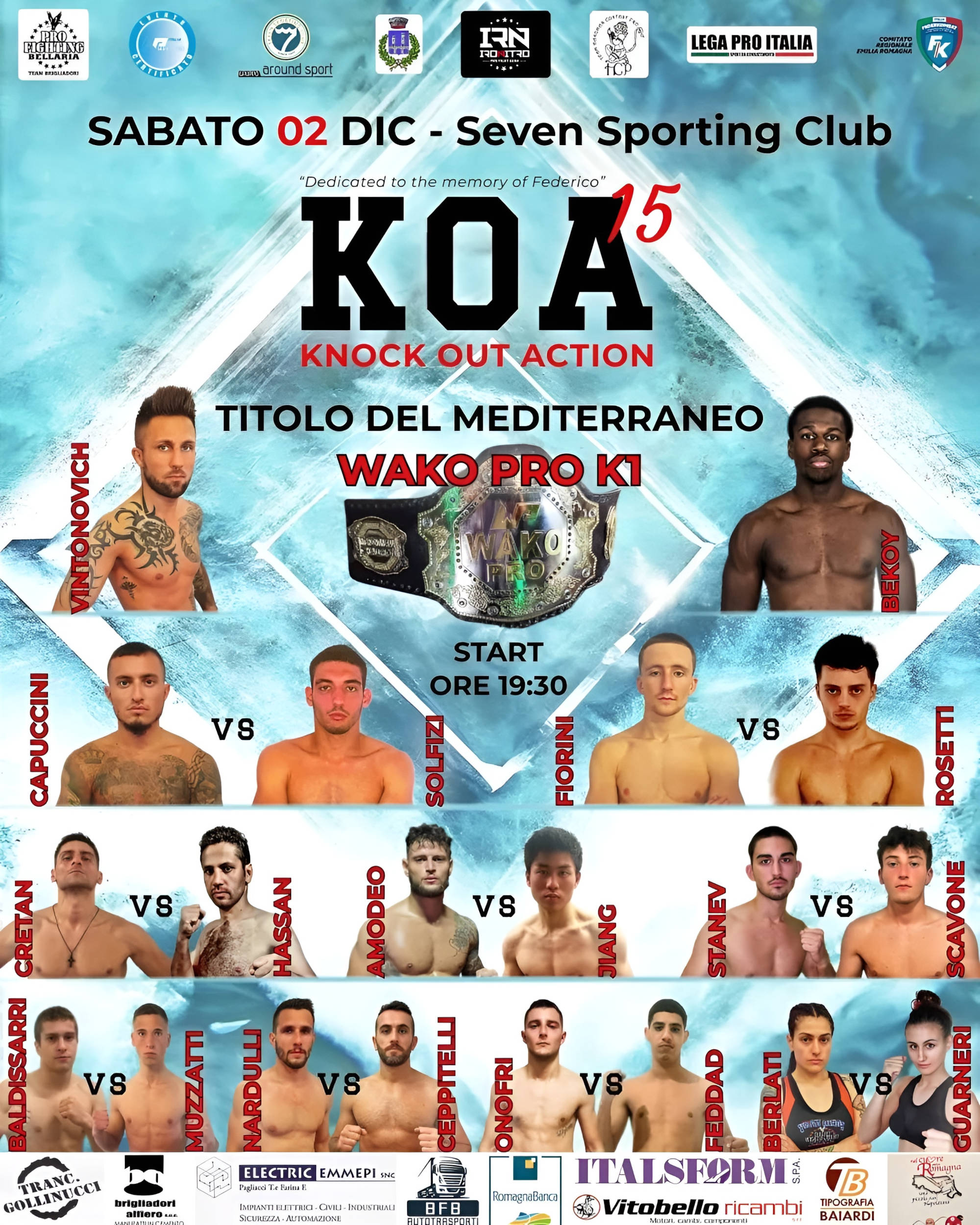 KOA15 - Knock Out Action, Titolo del Mediterraneo Wako Pro di K-1
