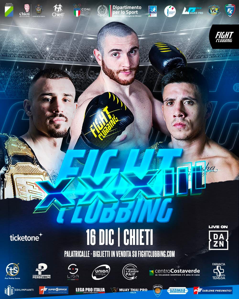 Fight Clubbing 33: Boxe, Mondiali di K-1 e Muay Thai al PalaTricalle di Chieti