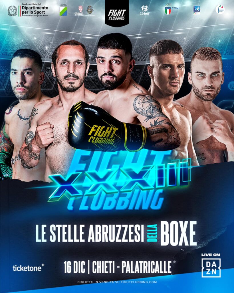 Le stelle abruzzesi della boxe - Fight Clubbing 33 - 16 dicembre Palatricalle Chieti - Kombatnet
