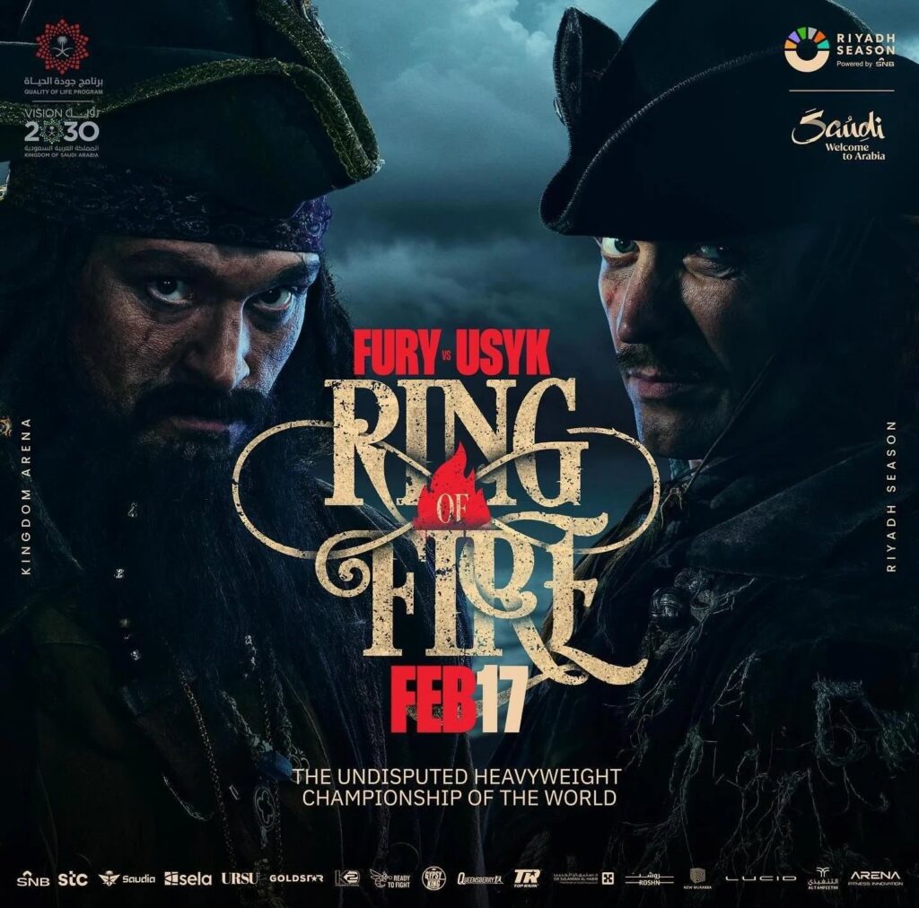 Poster new Ring of Fire Fury vs Usyk - Kombatnet