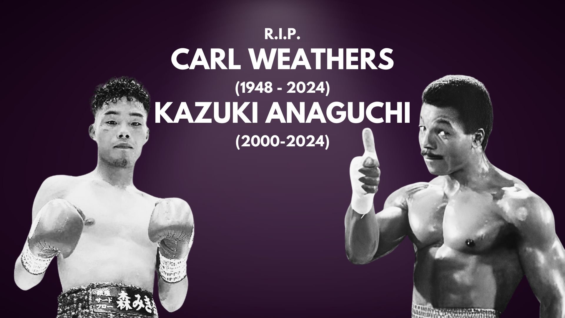 È morto Carl Weathers, l'Apollo di Rocky. E come Creed, il ring chiede la vita di Kazuki Anaguchi