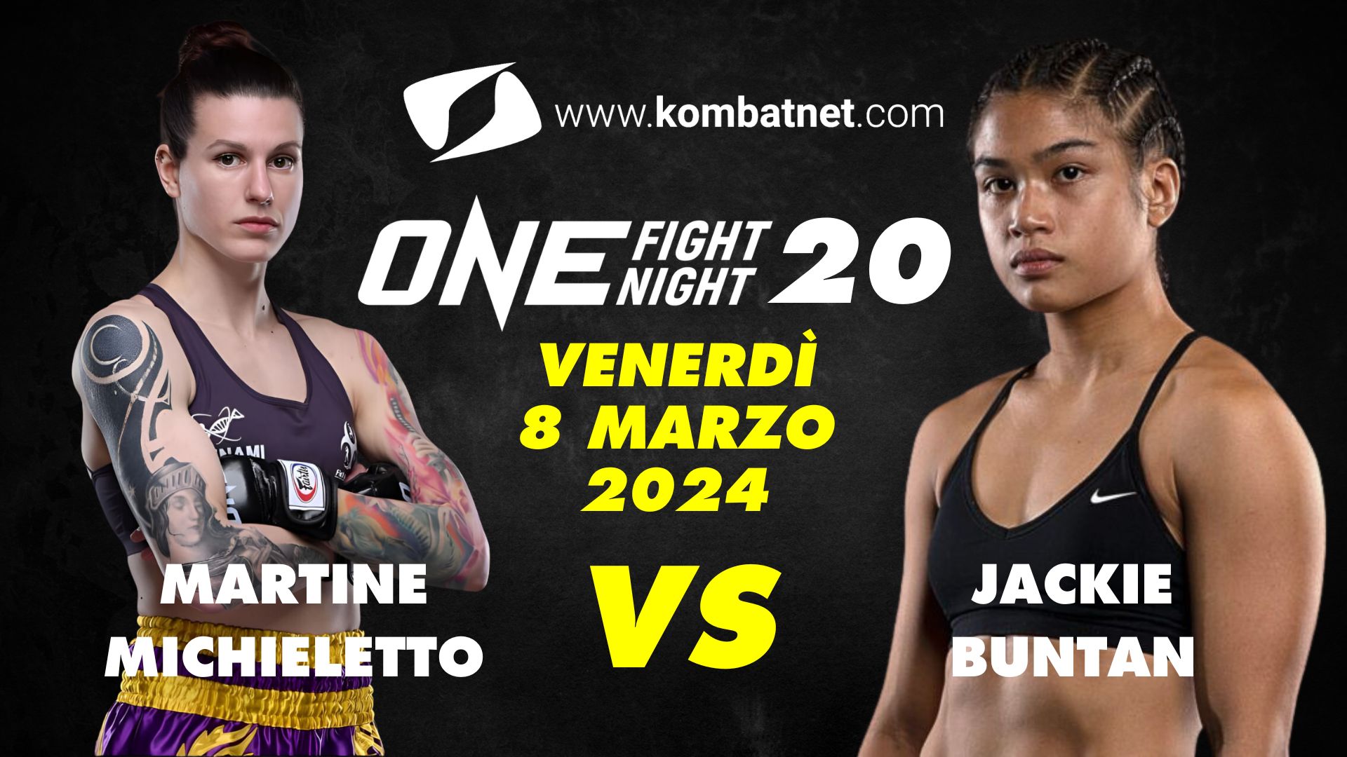 Martine Michieletto torna ad ONE Fight Night contro Jackie Buntan l'8 marzo 2024