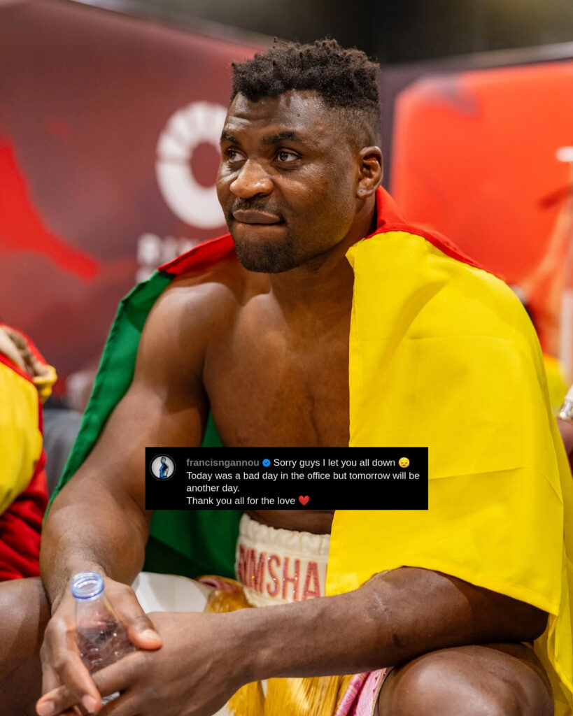 Messaggio di scuse di Francis Ngannou su Instagram - Kombatnet