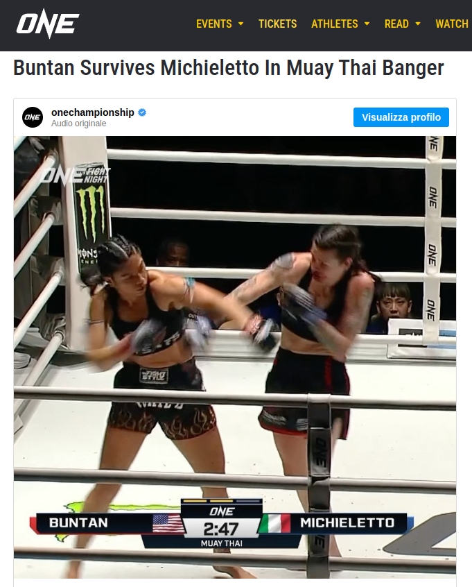 ONE Championship titola Buntan sopravvive a Michieletto in un match infuocato