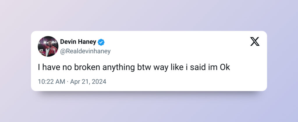 Devin Haney chiarisce di non avere la mandibola rotta dopo il match contro Ryan Garcia - Kombatnet