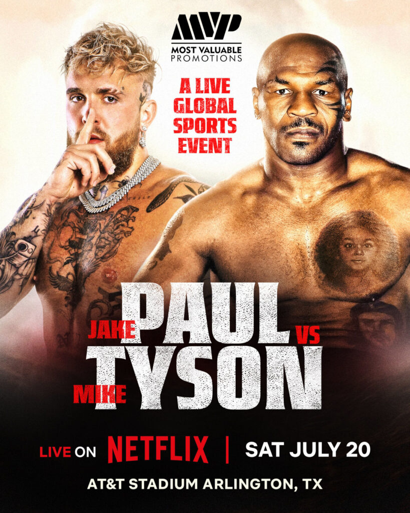 Mike Tyson vs Jake Paul poster - Kombatnet
