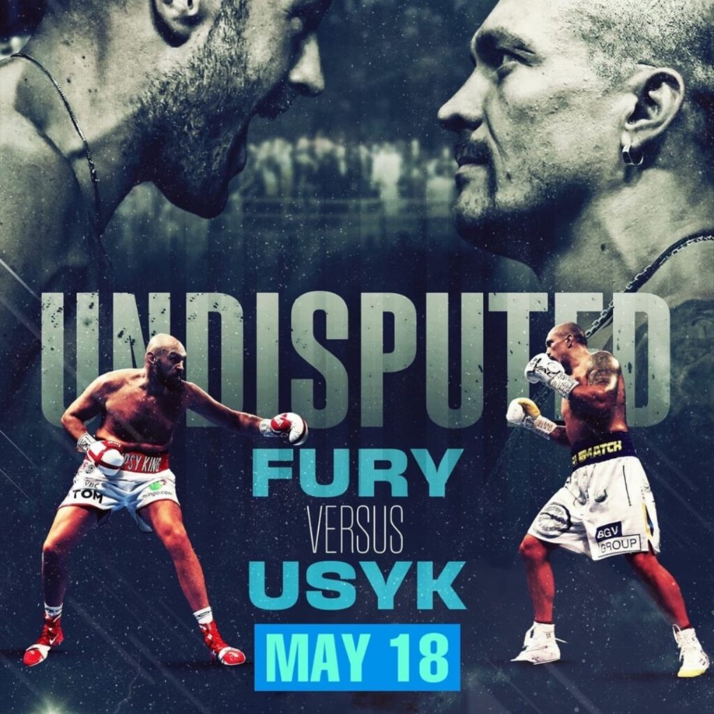 Tyson Fury vs Oleksandr Usyk poster - Kombatnet