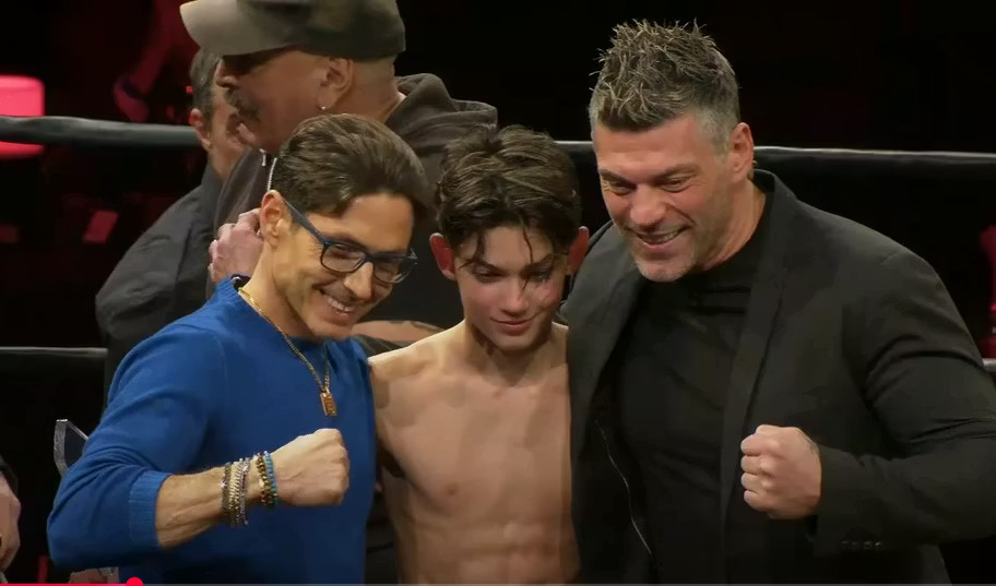 Piersilvio Berlusconi Lorenzo Berlusconi e Clemente Russo sul ring