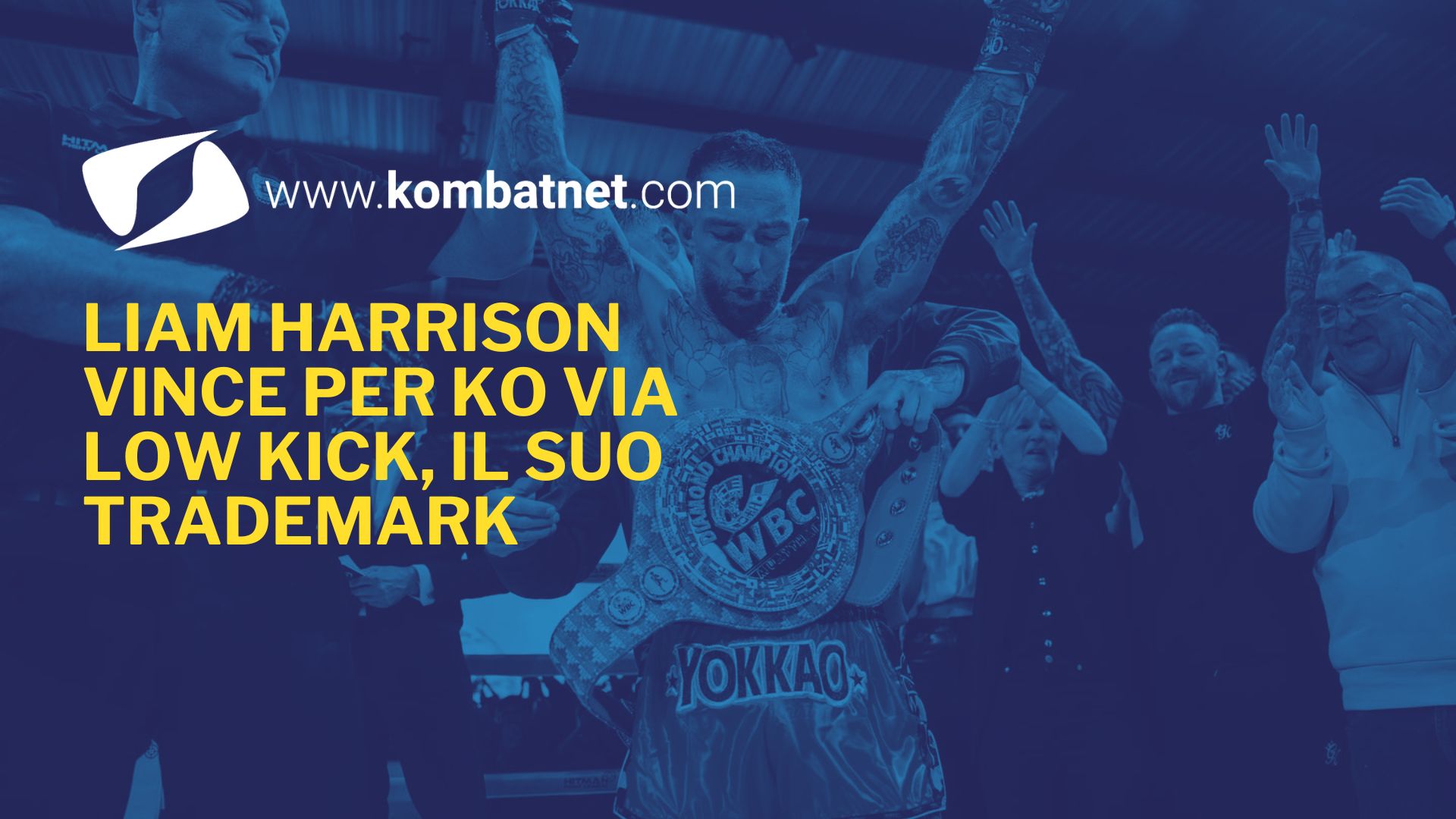 Liam Harrison vince per KO via low kick, suo trademark