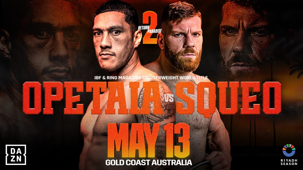 Claudio Squeo vs Jai Opetaia - poster - Kombatnet